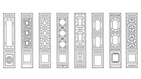 镇江喜迎门中式花格CAD设计图样式大全