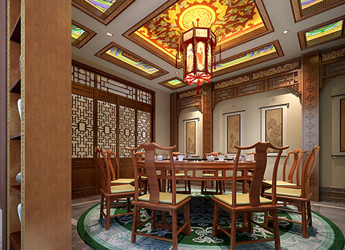镇江中式古典风格家居装修设计效果图